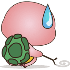 Pika, the pink turtle 2 sticker #5523514
