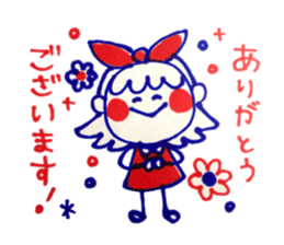 Tricolor girl sticker #5523520