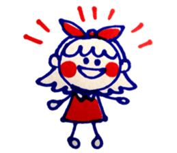 Tricolor girl sticker #5523548