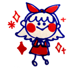 Tricolor girl sticker #5523550