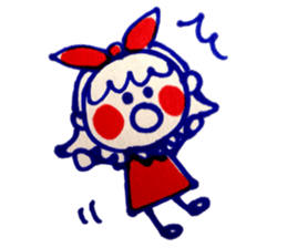 Tricolor girl sticker #5523554