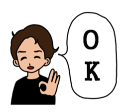 Pretty and Cool man sticker #5523567