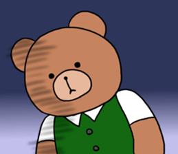 Polite bear sticker sticker #5524017