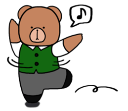 Polite bear sticker sticker #5524031