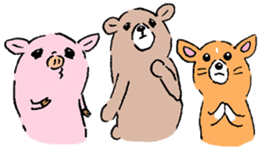 Baby pig and friends sticker #5524568