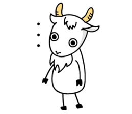 Goat, calling on sticker #5524877