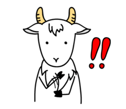 Goat, calling on sticker #5524888