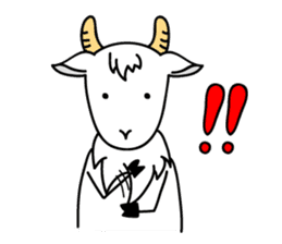Goat, calling on sticker #5524888