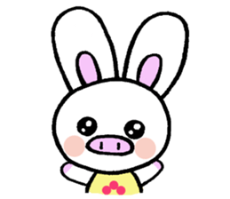 Pig rabbit, ume-chan sticker #5524916