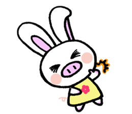 Pig rabbit, ume-chan sticker #5524919