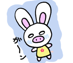 Pig rabbit, ume-chan sticker #5524924