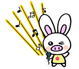 Pig rabbit, ume-chan sticker #5524925