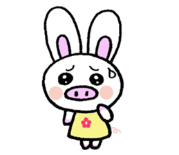 Pig rabbit, ume-chan sticker #5524926