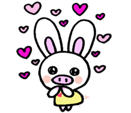 Pig rabbit, ume-chan sticker #5524930