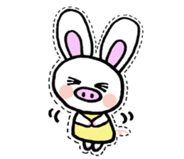 Pig rabbit, ume-chan sticker #5524941