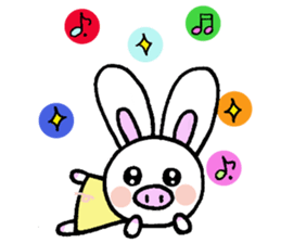 Pig rabbit, ume-chan sticker #5524942