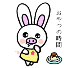 Pig rabbit, ume-chan sticker #5524943