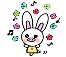 Pig rabbit, ume-chan sticker #5524946