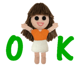 KAWAII! Felt Dole English ver.02 sticker #5525596