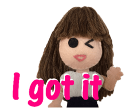 KAWAII! Felt Dole English ver.02 sticker #5525626