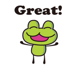 super Cute frog English version sticker #5526450