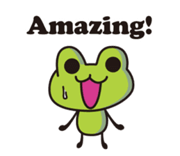 super Cute frog English version sticker #5526468