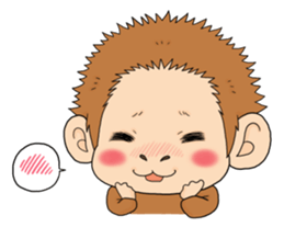 The monkey design sticker sticker #5527337