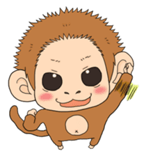 The monkey design sticker sticker #5527341