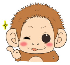 The monkey design sticker sticker #5527342