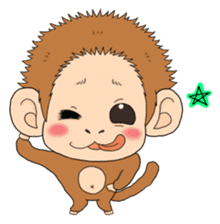 The monkey design sticker sticker #5527343