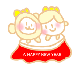 New year monkey chan sticker #5527862