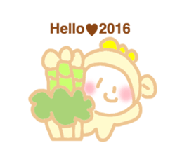 New year monkey chan sticker #5527875