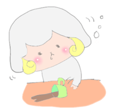 Sticker of a sheep sticker #5529971