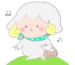 Sticker of a sheep sticker #5529987