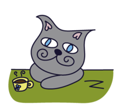Cat speaks sticker #5530541