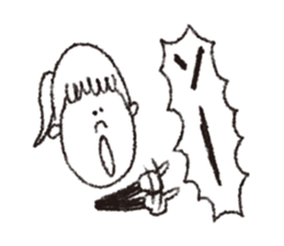 scream girl (one letter_1) sticker #5532210