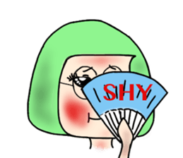 Green Hair Girl sticker #5532672