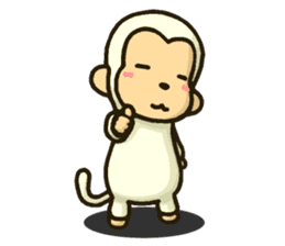Sticker of white monkey Shiromon sticker #5533260
