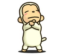 Sticker of white monkey Shiromon sticker #5533262