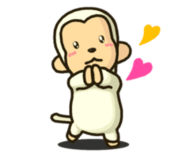 Sticker of white monkey Shiromon sticker #5533264