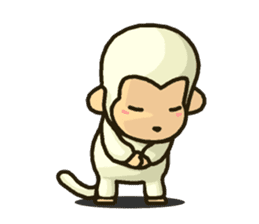 Sticker of white monkey Shiromon sticker #5533266