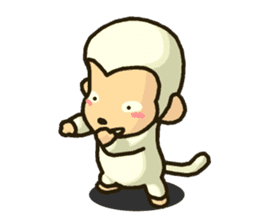Sticker of white monkey Shiromon sticker #5533269