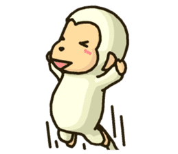 Sticker of white monkey Shiromon sticker #5533271