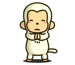 Sticker of white monkey Shiromon sticker #5533272