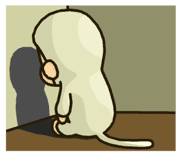 Sticker of white monkey Shiromon sticker #5533274