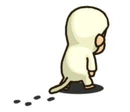 Sticker of white monkey Shiromon sticker #5533275