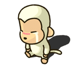 Sticker of white monkey Shiromon sticker #5533276
