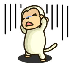 Sticker of white monkey Shiromon sticker #5533277