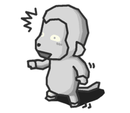 Sticker of white monkey Shiromon sticker #5533280