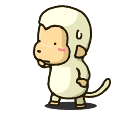 Sticker of white monkey Shiromon sticker #5533281